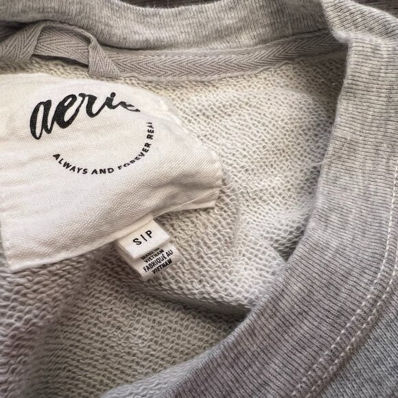 Aerie Women's Grey Alumni Oversized Sweatshirt - Picture 2 of 3